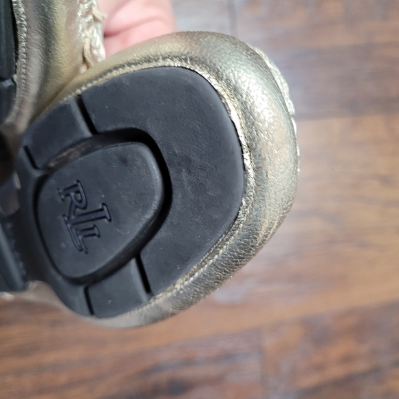 Lauren Ralph Lauren Metallic Leather Cadance Driving Loafers size 5.5 - Picture 8 of 10